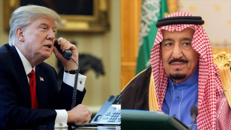 امریکی صدر اور سعودی شاہ کے درمیان ٹیلیفون پر گفتگو