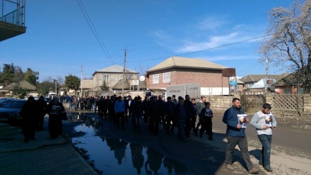 Masallı sakinləri Şeyx Sərdarın həbsinə etiraz olaraq dinc yürüş keçirib 