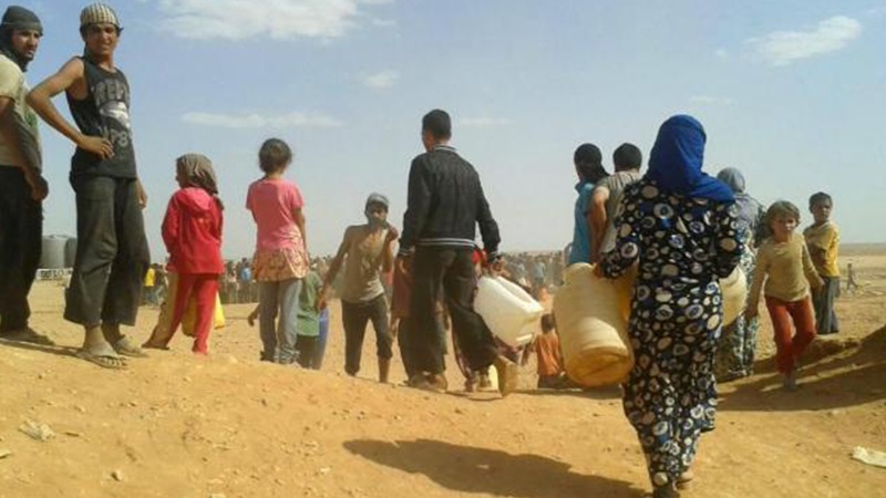 اردن کی سرحد پر شامی پناہ گزینوں کی بحرانی صورت حال