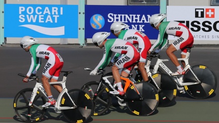 سائیکلنگ کے ایشیائی مقابلوں میں ایران کا سونے اورچاندی کا تمغہ 