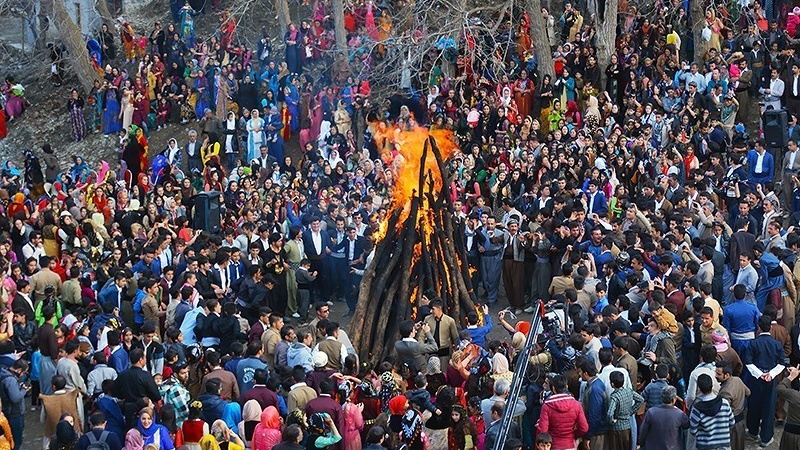  جشن نوروزمریوان کے بیساران گاوں میں