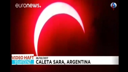 وێنەگەلێکی جوان لە کاتی گیرانی خۆر لە ولاتی ئەرژەنتینا