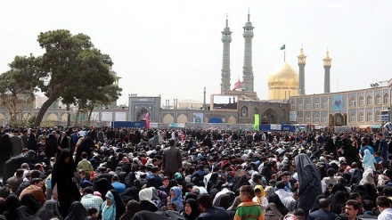   حضرت معصومہ (س) کے حرم مطہر میں نئے شمسی سال نوروزکے روح پرور مناظر