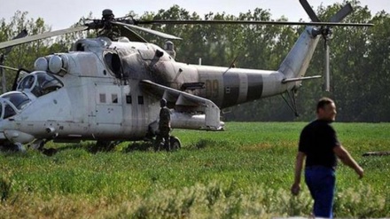 Ukraynanın şərqində bir hərbi helikopter süqut edib