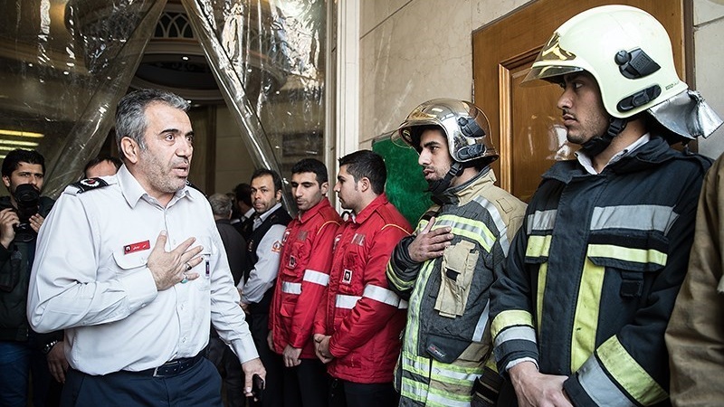 ایرانی فایر فائٹرز شہداء کا چہلم 