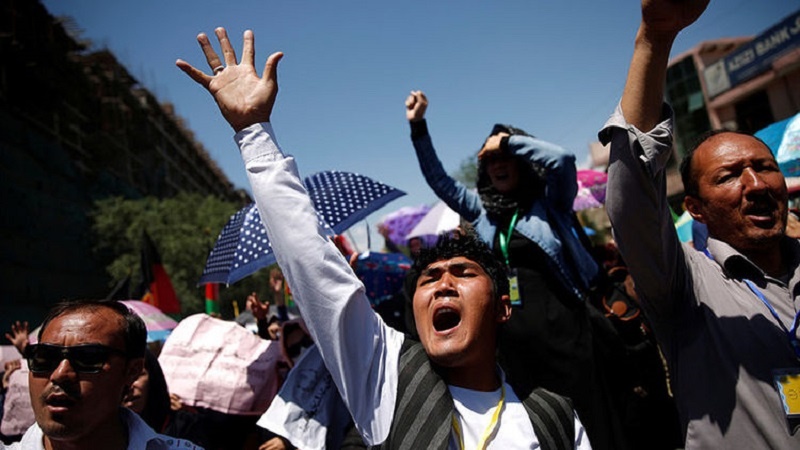 کابل میں حکومت مخالف مظاہرہ