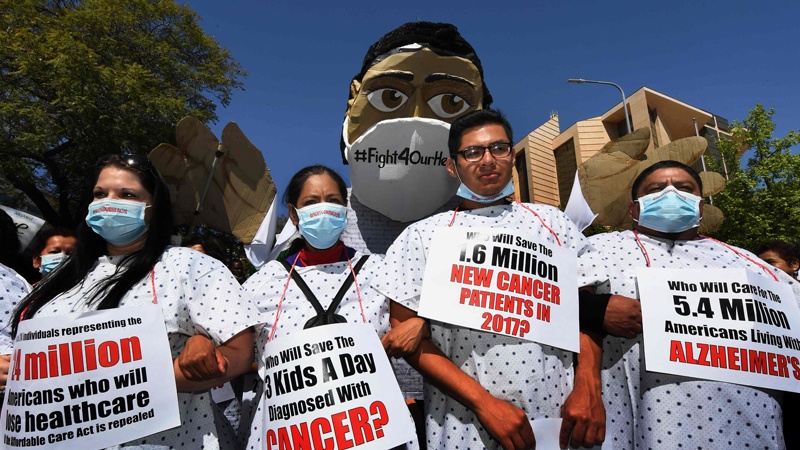  میڈیکل بیمہ کے خلاف ٹرمپ کے منصوبے پر احتجاج 