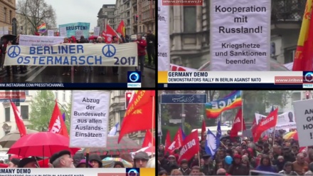 Almaniyada NATO-ya qarşı etiraz aksiyası