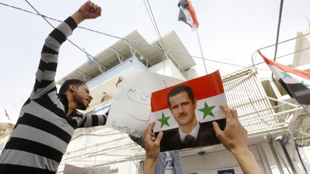 شامی طلبا کا امریکا مخالف مظاہرہ 