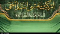 حرم حضرت عباس (ع) کے دروازے پر لگنے والا پردہ