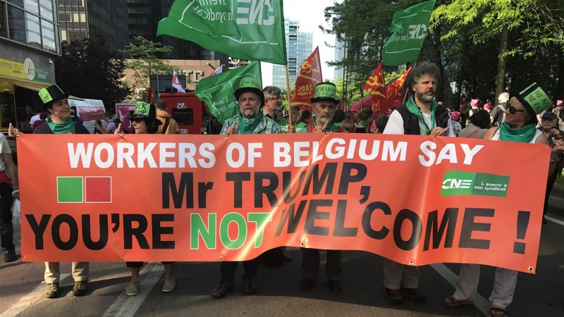 Hiljade ljudi na protestu protiv Trampa u Briselu