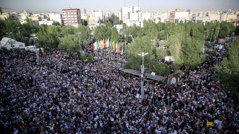 صدارتی امیدوار جناب رئیسی کا تہران میں عوامی اجتماع سے خطاب