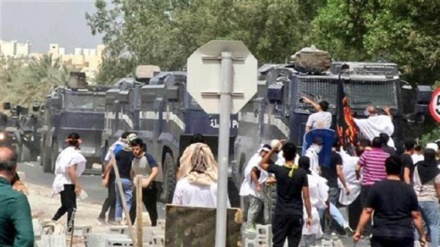 لندن میں امریکی سفارت خانے کے سامنے بحرینیوں کا اجتماع 