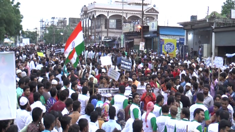 ہندوستان:گئو رکشا کے نام پر ظلم کے خلاف مسلمانوں کا احتجاج