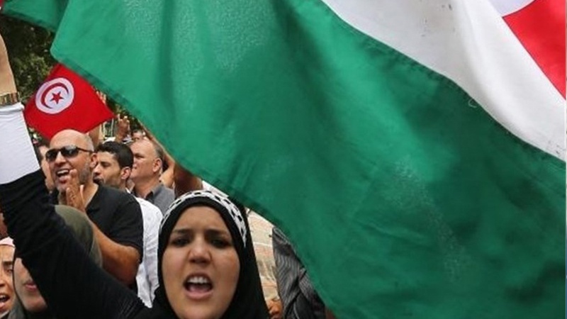 تیونس میں اسرائیل مخالف مظاہرہ
