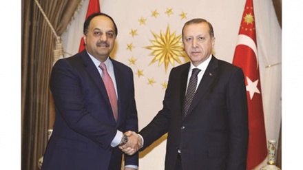 Qətərin müdafiə naziri Türkiyə prezidentilə görüşüb