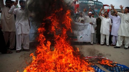 امریکہ اور اسرائیل کے خلاف مظاہرہ