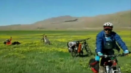  پاسکیل سواری کرماشانی مسته‌فا په‌رته‌وی 