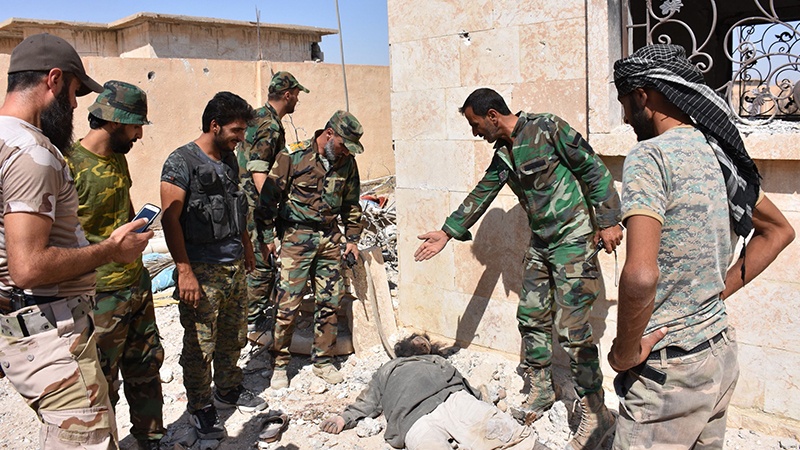 بەرپەرچ درانەوەی پەلاماری تیرۆریستانی بەرەی نوسرە بۆسەر بنکەی سوپای سوریا لە حەما 