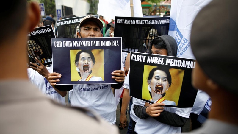 Fransada Rohinca müsəlmanlarına dəstək aksiyası keçirilib
