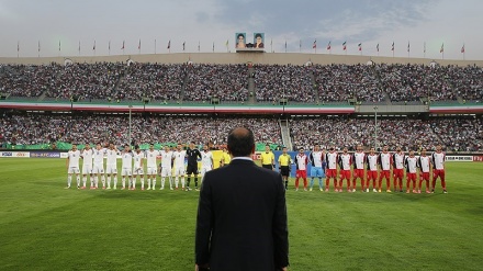  ایران اور شام کی فٹبال ٹیموں کے مابین میچ کی جھلکیاں 