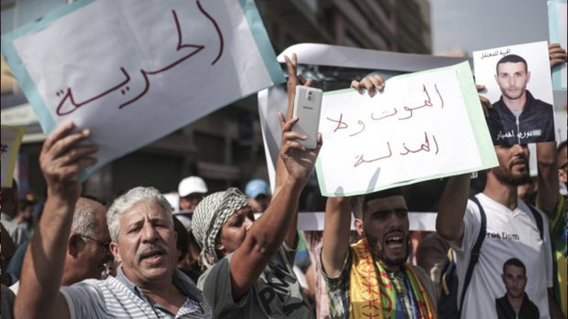 خۆپێشاندانی خەڵکی مەغریب بۆ دەربڕینی ناڕەزایەتی بە درێژەی لەبەندکرانی چالاکوانانی بزووتنەوە گوندییەکان