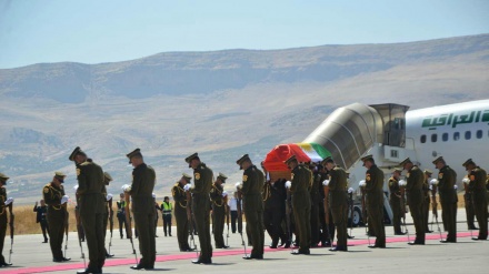  تەرمی جەلال تاڵەبانی سەرۆک کۆماری پێشووی ئێراق ئەسپەردەی خاک کرا