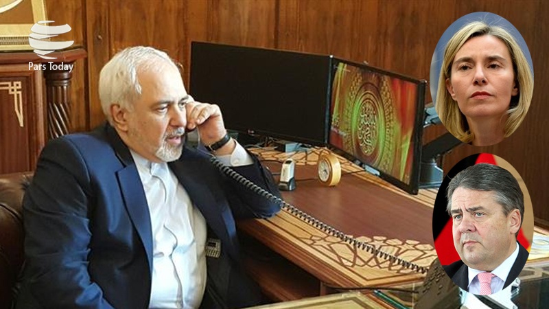 موگرینی اور گیبرل کا ایرانی وزیر خارجہ سے ٹیلی فون پر تبادلہ خیال 