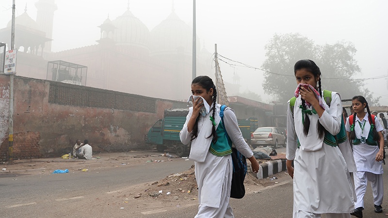 ہندوستان: فضائی آلودگی کے نتیجے میں اسکول بند