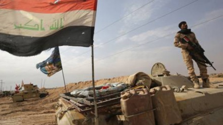 شام سے ملی سرحدی گذرگاہ پر عراق کا پرچم