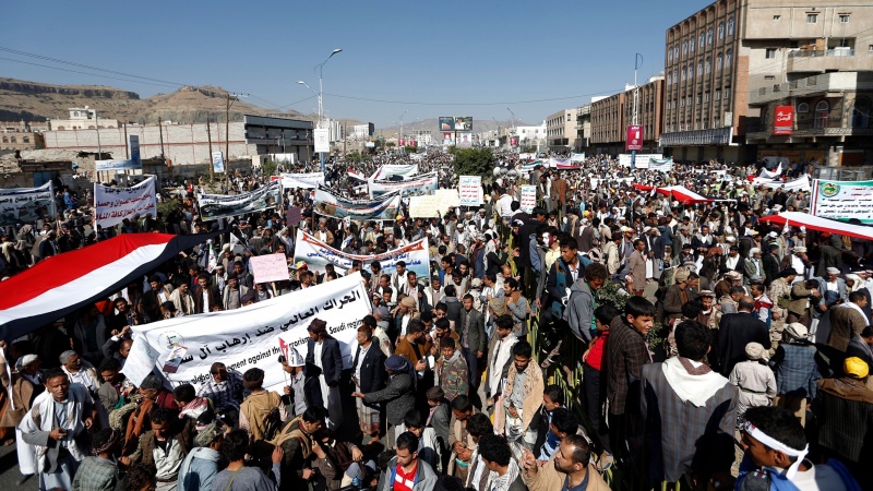 خۆپێشاندانی بەربڵاوی خەڵکی یەمەن لەدژ عەرەبستان