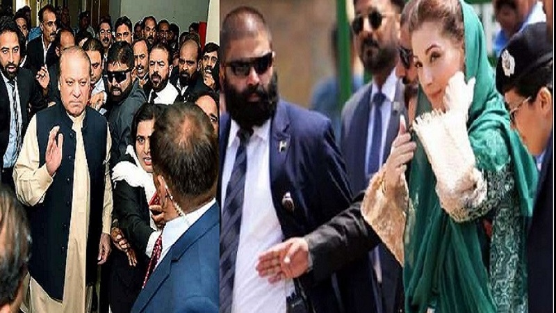 پاکستان: نوازشریف کو 10، مریم نواز کو 7 سال قید کی سزا