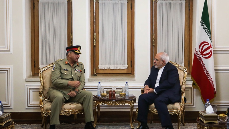 پاک فوج کے سربراہ کی ایرانی وزیر خارجہ سے ملاقات