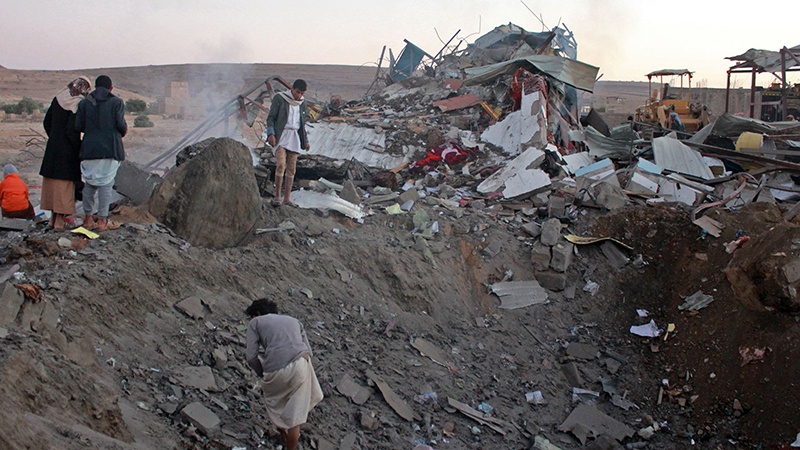 پەلاماری فڕۆکە جەنگییە دەسدرێژکارەکانی سەعوودیا بۆسەر پارێزگای حەججە