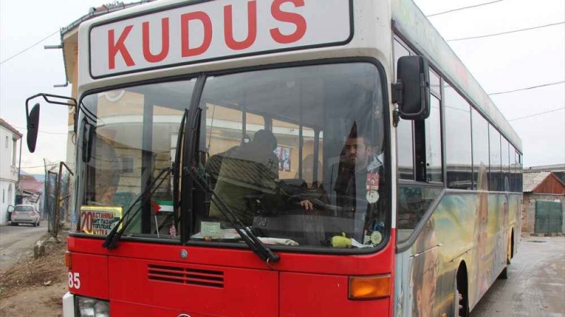 Podrška vozača autobusa iz Skoplja palestinskom narodu