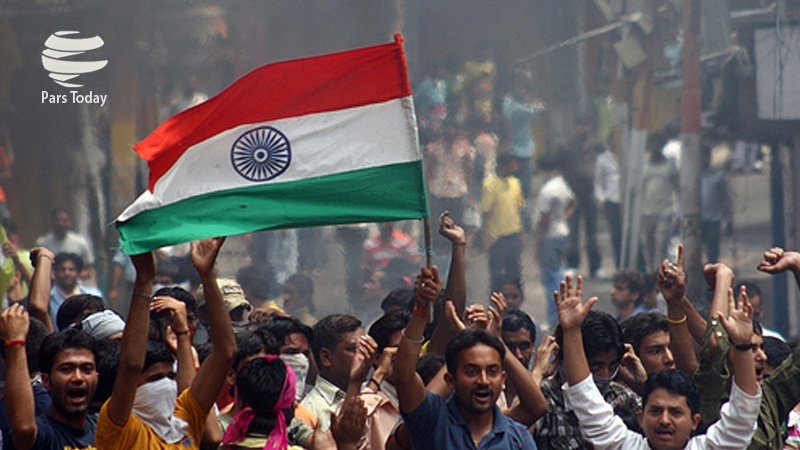 دہلی میں امریکہ مخالف مظاہرہ 