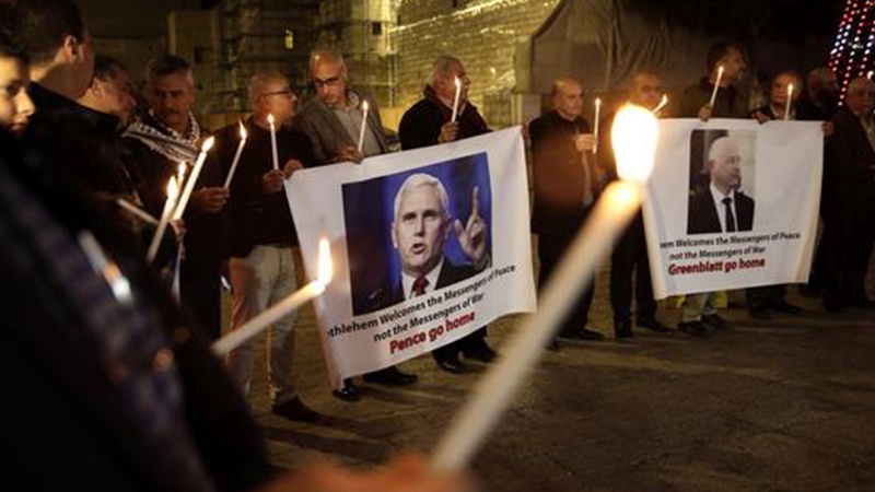 Fələstinlilər ABŞ vitse-prezidentinin səfərinə etiraz ediblər