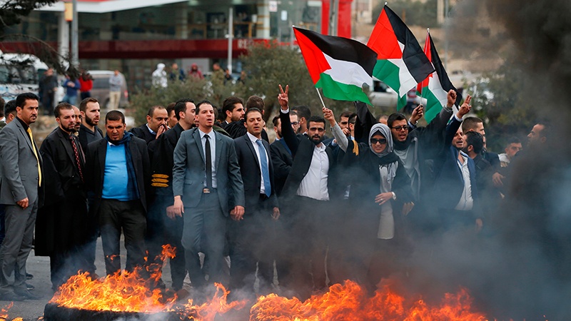 Beyt-Ləhmdə Trampın qərarına etiraz aksiyası
