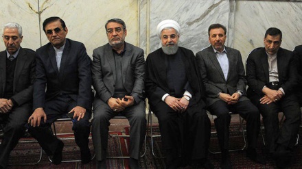 بەڕێوەچوونی ڕێ وڕەسمی ڕێزگرتن لە کوژراوانی نەوتهەڵگری ئێرانی بە ئامادەبوونی سەرۆک کۆمار 