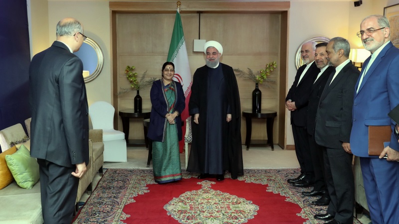 صدر حسن روحانی سے ہندوستان کی وزیرخارجہ کی ملاقات
