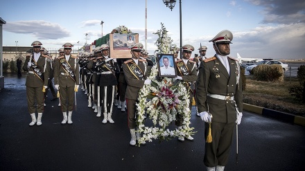 سانچی بحری آئل ٹینکر کے سانحہ میں شہید ہونےوالوں کے جسد خاکی کا استقبال