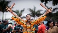 Hinduski vrač na festivalu u Južnoafričkoj Republici