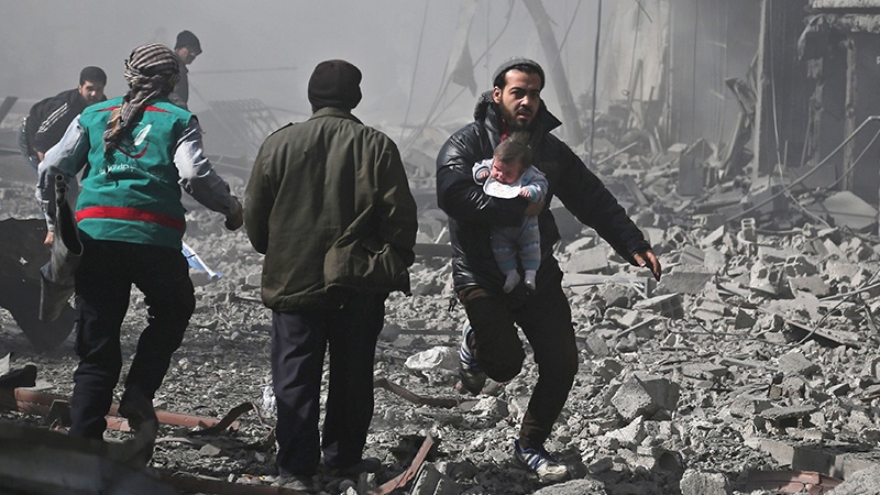 امریکی حملے میں بارہ شامی شہری جاں بحق 