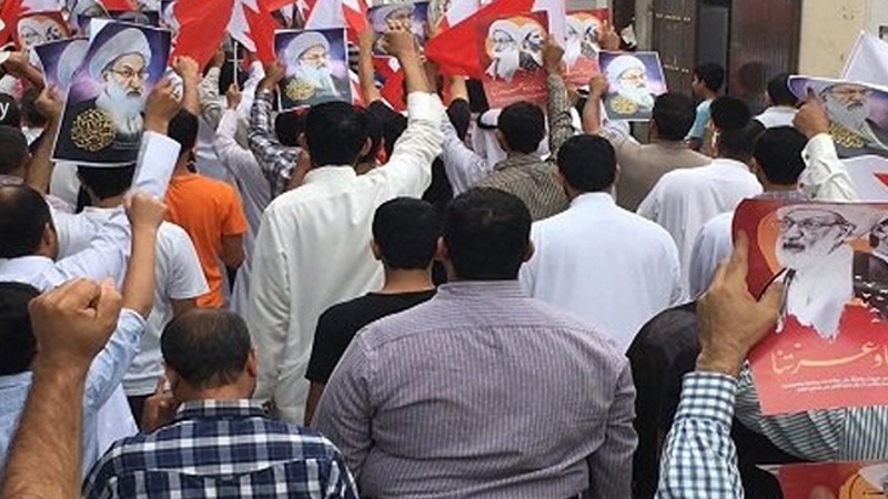 آیت اللہ شیخ عیسی قاسم کی حمایت میں بحرینی عوام کا مظاہرہ