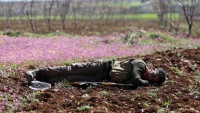 Jedan borac Slobodne vojske sirije na granici u Afrinu, u Siirji