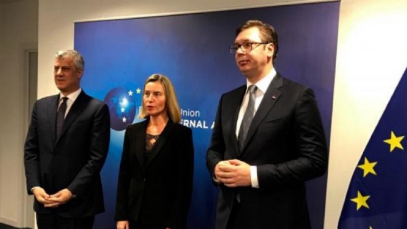 Trilaterala u Briselu – Vučić sa Mogerinijevom i Tačijem