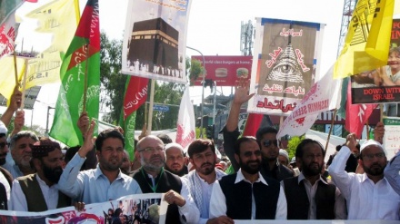 خۆپێشاندانی خەڵکی پاکستان لە ئیدانەکردنی تاوانکاریی زایونیستەکان لە کەرتی غەززە