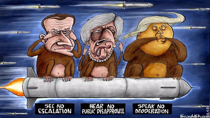 برطانوی اخبار نے شام پر حملے کا مذاق اڑایا! کارٹون