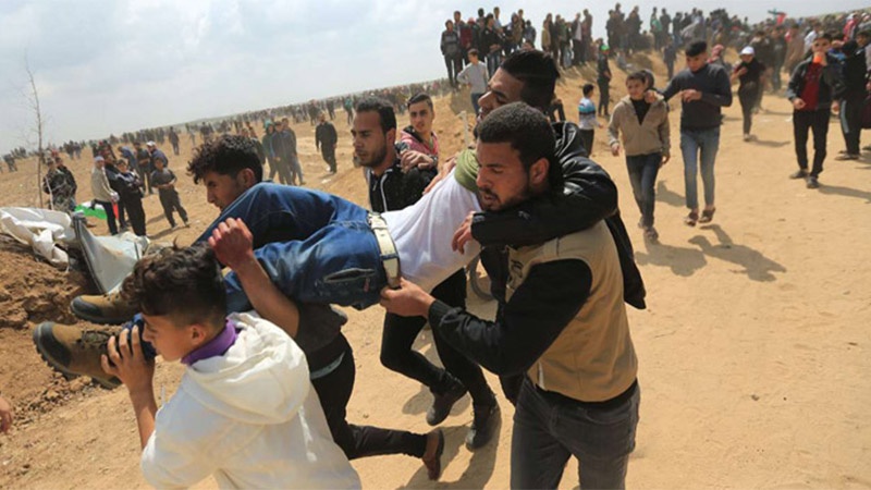 غزہ میں فلسطینی مارچ پر صہیونی جارحیت کی مذمت