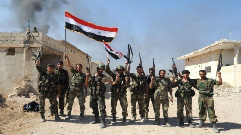  دمشق کے نواحی علاقوں میں شامی فوج کی جاری پیشقدمی  